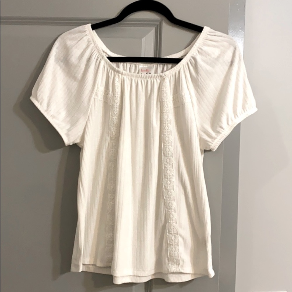 White Short Sleeve Blouse